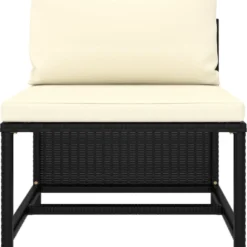 VidaXL 4-delige Loungeset Met Kussens Poly Rattan Zwart -Tuin Vrienden Verkoopwinkel 1012x1200