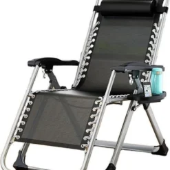 Brulo - Ligstoel Tuin - Ligstoelen - Strandstoel Opvouwbaar - Tuinstoel - Incl Tafel En Hoofdkussen