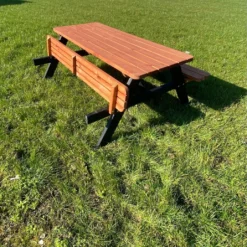 Goedkopepicknicktafels.nl | Zwart Bruine XL Picknicktafel Bruno | Tuintafel 6 Persoons | Bruin Zwart Gespoten Gedroogd Grenen Hout! -Tuin Vrienden Verkoopwinkel 1036x1200