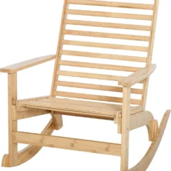 Outsunny Tuin Schommelstoel, Relaxstoel, Tuinstoel, Bamboe Multiplex Naturel 84A-171 -Tuin Vrienden Verkoopwinkel 1037x1200