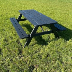 Goedkopepicknicktafels.nl | Zwarte XL Picknicktafel | Tuintafel 6 Persoons | Zwart Gespoten Gedroogd Grenen Hout! -Tuin Vrienden Verkoopwinkel 1043x1200 2