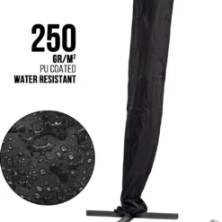 MaxxGarden Parasolhoes - Afdekhoes Voor Zweefparasol - Beschermhoes - 200-400 Cm - Met Rits En Trekkoord - Zwart -Tuin Vrienden Verkoopwinkel 1081x1200