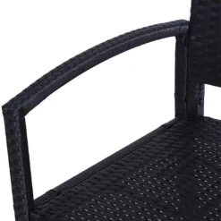 Outsunny Polyrotan Tuinbank 2-zits Parkbank Bank Staal Zwart 867-022 -Tuin Vrienden Verkoopwinkel 1102x1200 2