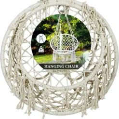 Macramé Hangstoel Beige - Beige Hangstoel - Hangstoel Touw - Hangstoel - Tot 110KG - Eenpersoons Hangstoel - Hang Stoel 1 Persoon - Hangstoel Voor Binnen - Hangstoel Zonder Standaard - Hangstoel Buiten -Tuin Vrienden Verkoopwinkel 1108x1200