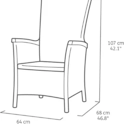Allibert Vermont Verstelbare Tuinstoel - 64x68x107cm - Grafiet -Tuin Vrienden Verkoopwinkel 1111x1200 1