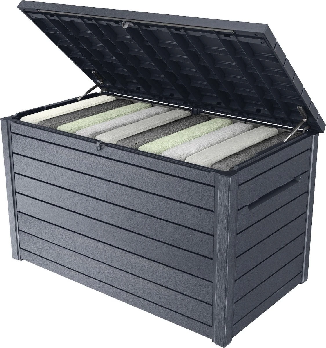 Keter Ontario Opbergbox - 870L - 147x83x86cm - Grafiet 2 Keter Ontario Opbergbox - 870L - 147x83x86cm - Grafiet - Afbeelding 2