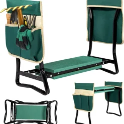 Uten - Kniebankje Tuin - Knie Steun - Tuinkruk Inklapbaar - Kniesteun Tuinieren - Kniekussen - Tot 150 Kg - Groen