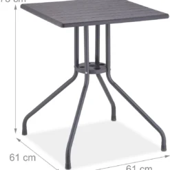 Relaxdays Tuintafel Vierkant - Buitentafel - Kleine Eettafel Tuin - Balkontafel Kunststof -Tuin Vrienden Verkoopwinkel 1134x1200 1