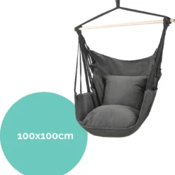Hangmat Stoel - Hangstoel Voor Binnen Of Buiten - Incl. 2 Kussens - Zwart/Grijs Antraciet 8 Hangmat Stoel - Hangstoel Voor Binnen Of Buiten - Incl. 2 Kussens - Zwart/Grijs Antraciet -Tuin Vrienden Verkoopwinkel 1141x1200