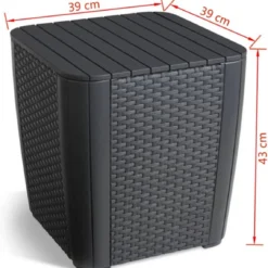 ALLIBERT Keter Luzon Opbergtafel - 39x39x43cm - Donkergrijs -Tuin Vrienden Verkoopwinkel 1144x1200 1