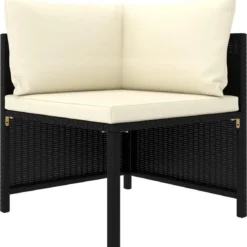 VidaXL 4-delige Loungeset Met Kussens Poly Rattan Zwart -Tuin Vrienden Verkoopwinkel 1146x1200 3