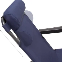 Relaxdays Ligstoel Inklapbaar - Ligbed Met Hoofdsteun - Strandstoel Verstelbaar - Camping - Donkerblauwe -Tuin Vrienden Verkoopwinkel 1162x1200