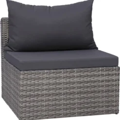 VidaXL 3-delige Loungeset Met Kussens Poly Rattan Grijs -Tuin Vrienden Verkoopwinkel 1165x1200 2