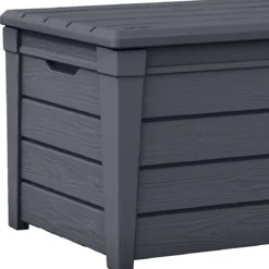 Keter Brightwood Opbergbox - 455L - 145x69,7x60,3 Cm - Grafiet -Tuin Vrienden Verkoopwinkel 1172x1200 1