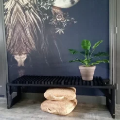 Tuinbank Design 2023 - 150CM - Grenen Hout - Zwart -Tuin Vrienden Verkoopwinkel 1178x1200 2