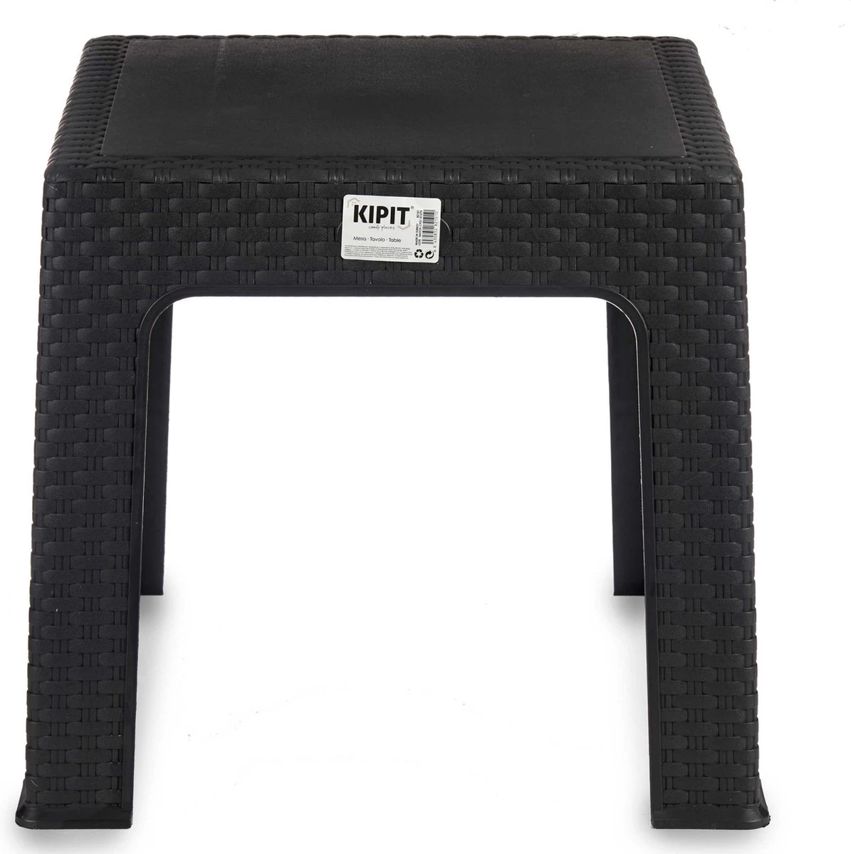 Rotan Bijzettafeltje/plantenverhoger Antraciet Grijs 47 X 47 X 42 Cm Voor Binnen/buiten 2 Rotan Bijzettafeltje/plantenverhoger Antraciet Grijs 47 X 47 X 42 Cm Voor Binnen/buiten - Afbeelding 2