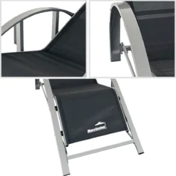 MaxxGarden Ligbed Set - 2 Stuks Zwart - Met Tafel - Sun Loungers - Loungebed -Tuin Vrienden Verkoopwinkel 1195x1200