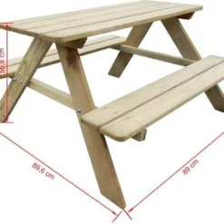 MaxxGarden Kinder Picknicktafel - 90x79x50cm - Hout -Tuin Vrienden Verkoopwinkel 1200x1004 1
