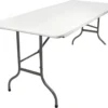 MaxxGarden Vouwtafel - Opvouwbare Kampeer Tafel - Tuin - Camping - Binnen - Weersbestendig - 180 X 74 X 74cm- Wit