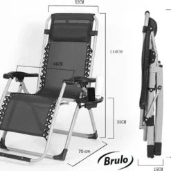 Brulo - Ligstoel Tuin - Ligstoelen - Strandstoel Opvouwbaar - Tuinstoel - Incl Tafel En Hoofdkussen -Tuin Vrienden Verkoopwinkel 1200x1012