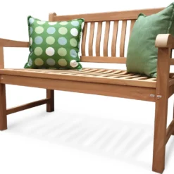 Merkloos TIERRA | Tuinbank Van Teak Comfort Plus + | 150 Cm - 3-Persoons / 3-Zits | Naturel / Original | BONANY Luxe | Geschuurd & Olie Op Waterbasis | Klassiek & Traditioneel | Stevig | Tuinzetel | Bank Voor Tuin