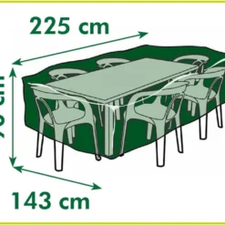 Nature - Tuinmeubelhoes - Beschermhoes Voor Tafel (rechthoekig) - H90 X 225 X 143cm -Tuin Vrienden Verkoopwinkel 1200x1018 1