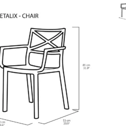 Keter Metalix Tuinstoelen - 4 Stuks - 53,3x60,2x81,3 Cm - Zwart -Tuin Vrienden Verkoopwinkel 1200x1027