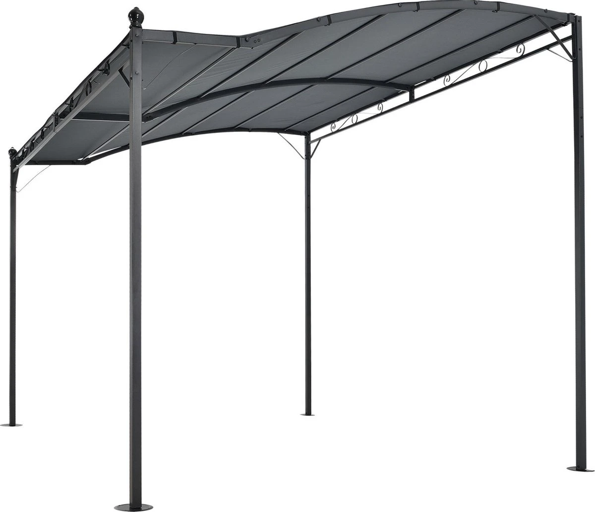 Pergola Tuinpaviljoen 300x250x243 Cm Antraciet Donkergrijs 4 Pergola Tuinpaviljoen 300x250x243 Cm Antraciet Donkergrijs - Afbeelding 4