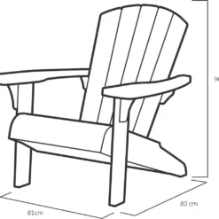 Keter Troy Adirondack Tuinstoel - 81x80x96,5cm - Grafiet 20 Keter Troy Adirondack Tuinstoel - 81x80x96,5cm - Grafiet -Tuin Vrienden Verkoopwinkel 1200x1051