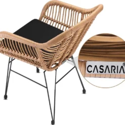 Casaria Polyrotan Kuipstoel Bali - Met Kussens – 2 Stuks -Tuin Vrienden Verkoopwinkel 1200x1065