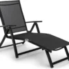 Blumfeldt Pomporto Lounge Ligstoel Voor Tuin / Balkon / Terras , Aluminium , 7-posities , Bekleding Van 70 % PVC En 30 % Polyethyleen