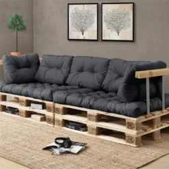 Merkloos En.casa Zitkussen Palletbank - 120 X 80 X 12 Cm - Donkergrijs -Tuin Vrienden Verkoopwinkel 1200x1078 5