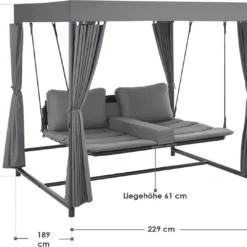 Schommelbank / Ligbank Kassandra - Donkergrijs -Tuin Vrienden Verkoopwinkel 1200x1081 1