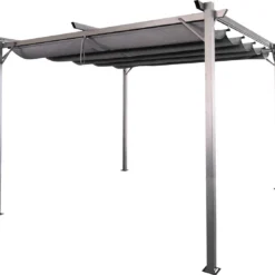 Bestgarden Pergola Met Schaduwdoek Grijs - - 290x290x230 Cm