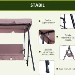Outsunny Hollywoodschommel 3-zits Tuinschommel Schommelbank Met Dak 3 Kleuren 84A-054 16 Outsunny Hollywoodschommel 3-zits Tuinschommel Schommelbank Met Dak 3 Kleuren 84A-054 -Tuin Vrienden Verkoopwinkel 1200x1113 1
