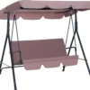 Outsunny Hollywoodschommel 3-zits Tuinschommel Schommelbank Met Dak 3 Kleuren 84A-054