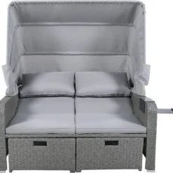Polyrattan Patio Rieten Meubels Set Voor 2 Personen-Outdoor Rattan Sofa Set Met Intrekbare Luifel-lounge Bank-PE Rotan Loveseat Voor Achtertuin Veranda Tuin Zwembad Balkon-grijs -Tuin Vrienden Verkoopwinkel 1200x1128 2