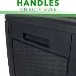 Opbergbox 310L UV-Bestendig Weerbestendig Wielen Tuinbox Rotan-look Antraciet -Tuin Vrienden Verkoopwinkel 1200x1131 4