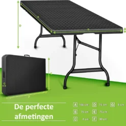 Sens Design Tuintafel Kunststof - Campingtafel Inklapbaar - Rotan-Look -Tuin Vrienden Verkoopwinkel 1200x1142