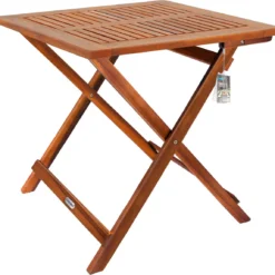 Casaria Bijzettafel Acacia Hout- Inklapbaar - 70x70x73 Cm Bruin