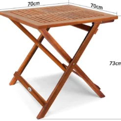 Casaria Bijzettafel Acacia Hout- Inklapbaar - 70x70x73 Cm Bruin -Tuin Vrienden Verkoopwinkel 1200x1154