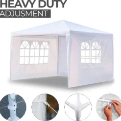 MaxxGarden Partytent - Paviljoen - 3x4m - Incl. Zijwanden - Waterdicht - Wit -Tuin Vrienden Verkoopwinkel 1200x1157 2