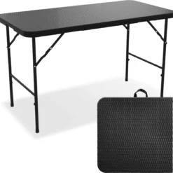 LifeGoods Klaptafel - Inklapbaar - 120 Cm - 4 Personen - Zwart