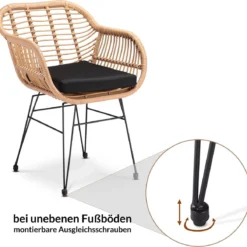 Casaria Polyrotan Kuipstoel Bali - Met Kussens – 2 Stuks -Tuin Vrienden Verkoopwinkel 1200x1165