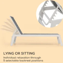 Blumfeldt Renazzo Lounge Ligstoel - Ligbed Voor De Tuin - Aluminium Tuinstoel - 6 Standen - Waterafstotend - Bekleding Van 70 % Pvc En 30 % Polyetheen - Grijs -Tuin Vrienden Verkoopwinkel 1200x1171 1