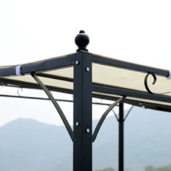 Outsunny Pergola Partytent Paviljoen Overkapping Tent Metaal Crème 297x297 Cm 84C-038 -Tuin Vrienden Verkoopwinkel 1200x1175 2