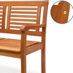 Casaria Tuinbank - FSC®-Gecertificeerd Eucalyptushout - 153cm Bruin -Tuin Vrienden Verkoopwinkel 1200x1177 1