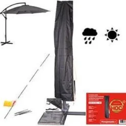 Parasolhoes - Ronde Zweefparasols T/m ø 4 M- Vierkante Zweefparasols T/m 3mx4m - Zware Dikke Kwaliteit - Met Stok Rits En Trekkoord -Tuin Vrienden Verkoopwinkel 1200x1180 4