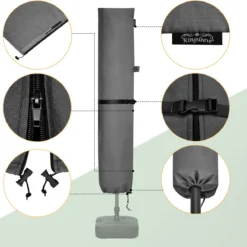 Kingsleeve Parasolhoes Tot Ø 330cm - Weerbestendig Robuust - Grijs 21 Kingsleeve Parasolhoes Tot Ø 330cm - Weerbestendig Robuust - Grijs -Tuin Vrienden Verkoopwinkel 1200x1181 3