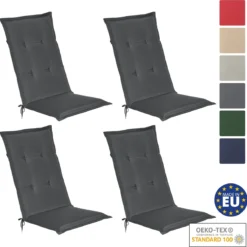 Beautissu Loft HL – Set Van 4 Tuinkussens Hoge Rug 120x50x6 Cm Kussen Grafiet Grijs Tuinstoelkussens Zitkussen Tuinstoel -Tuin Vrienden Verkoopwinkel 1200x1194 5